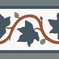 VINTAGE NAVY BORDER tiles