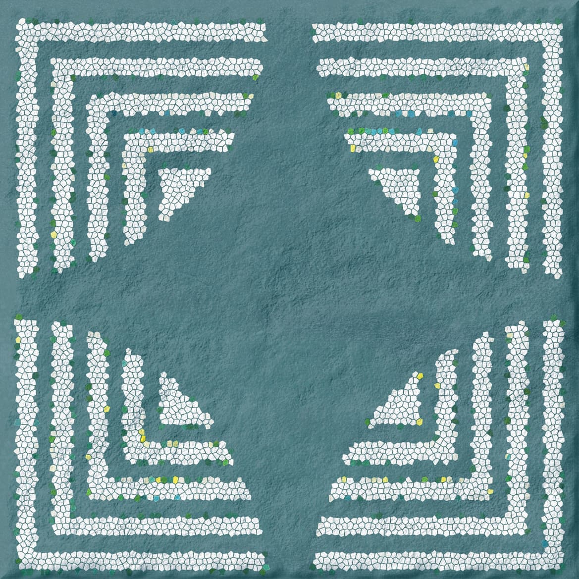 BURST TEAL GRAPH Tiles
