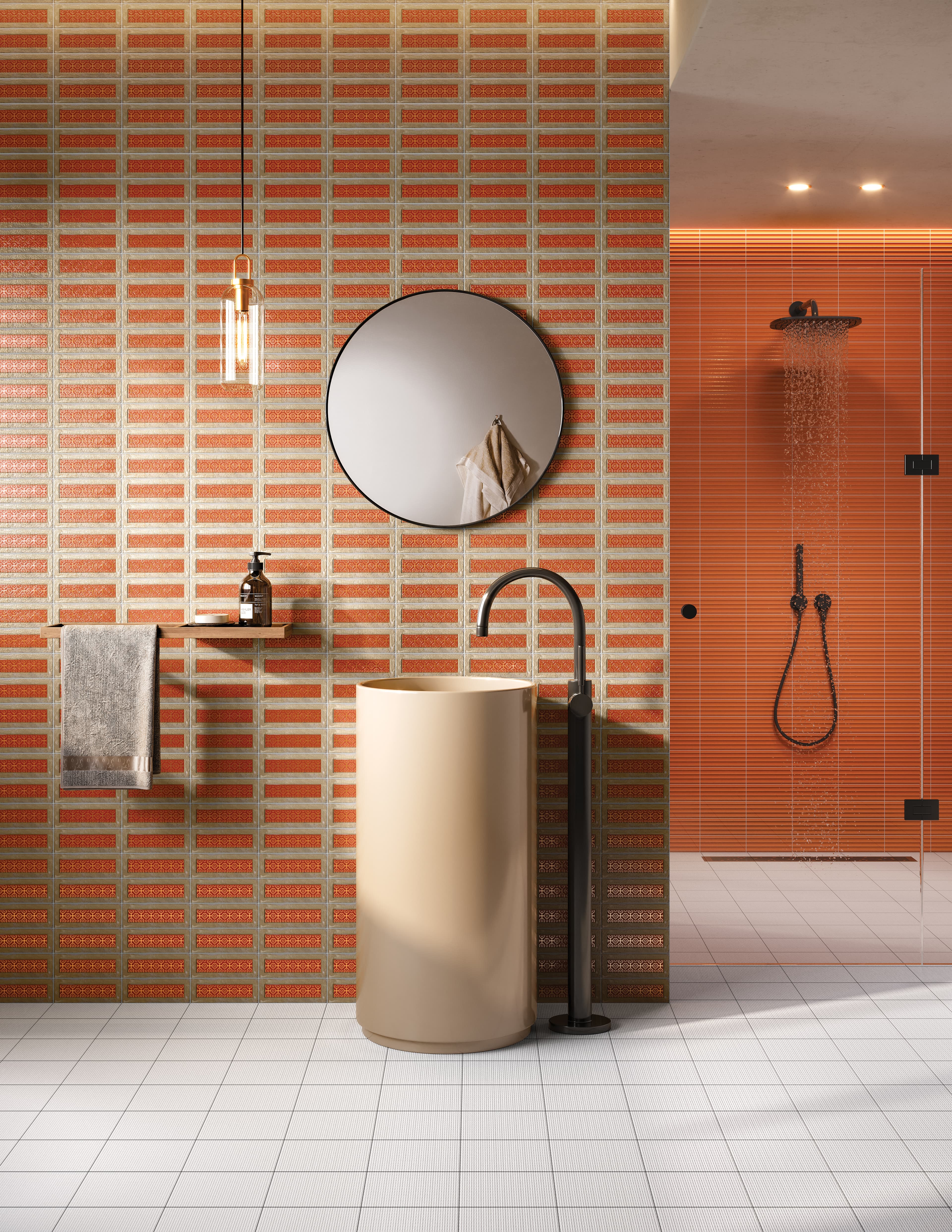 STRIPA ORANGE Tiles
