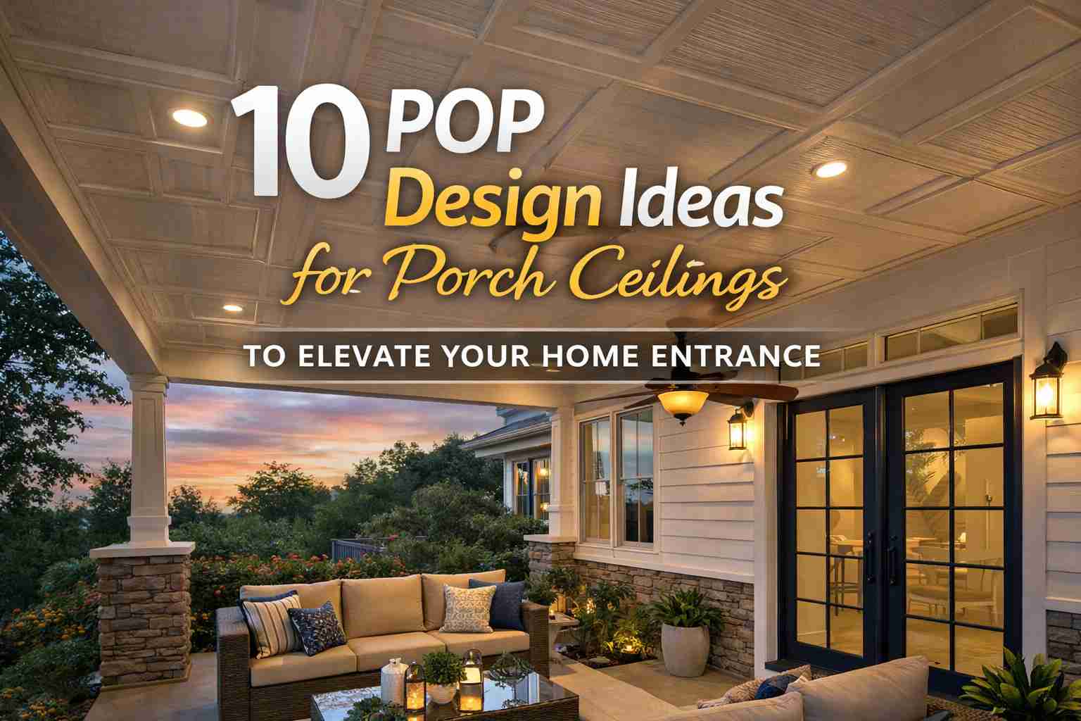 10 POP Design Ideas for Porch Ceilings: Elevate Your Home Entrance