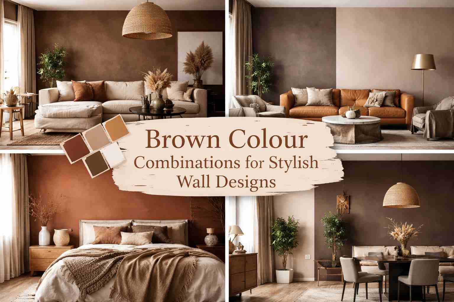 12 Stunning Brown Colour Combinations for Stylish Wall Designs