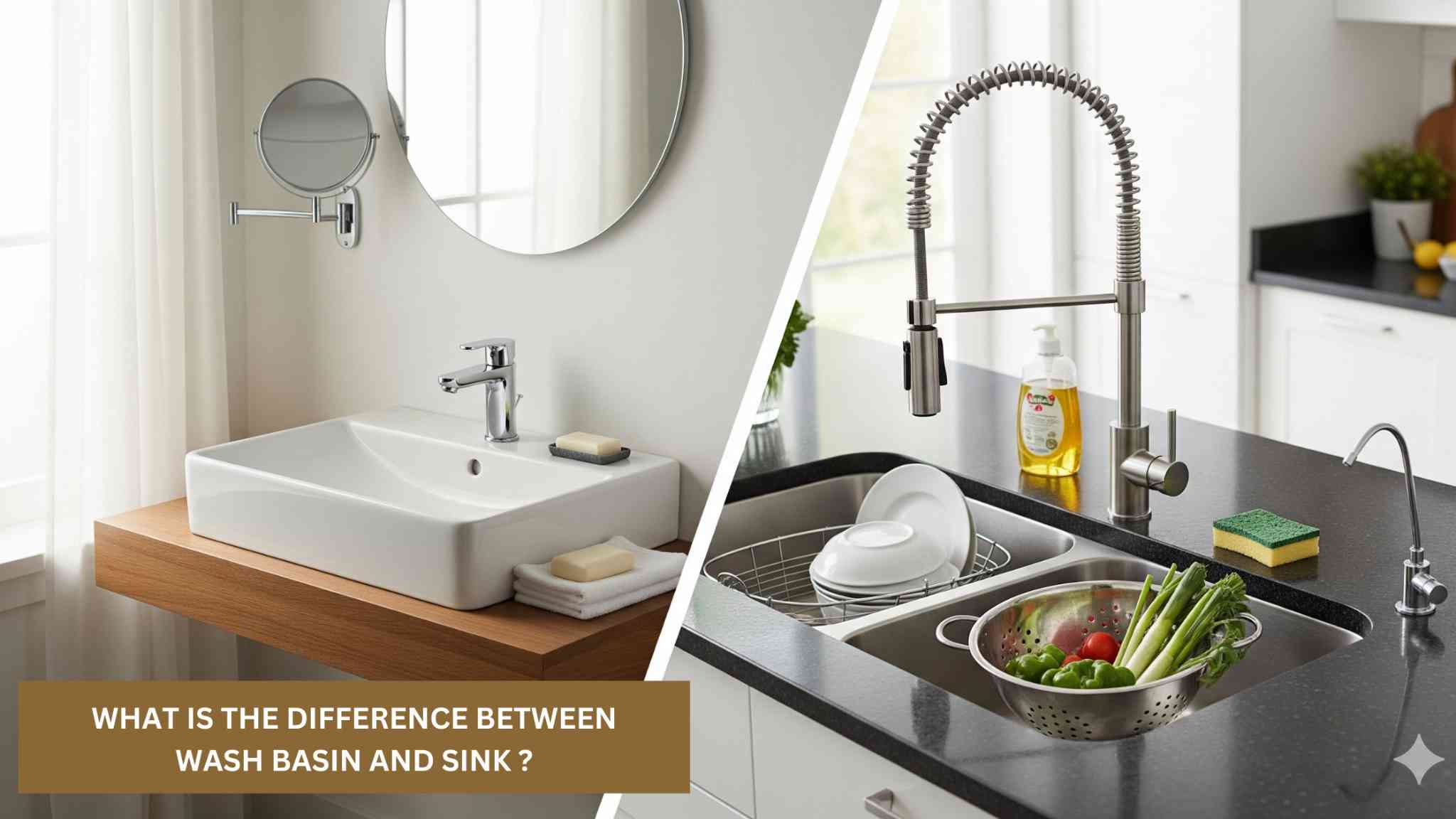 What is the Difference Between Wash Basin and Sink ?