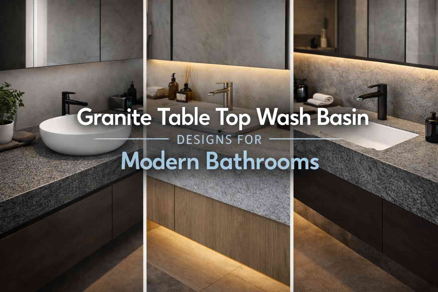 12 Granite Table Top Wash Basin Designs for Modern Bathrooms