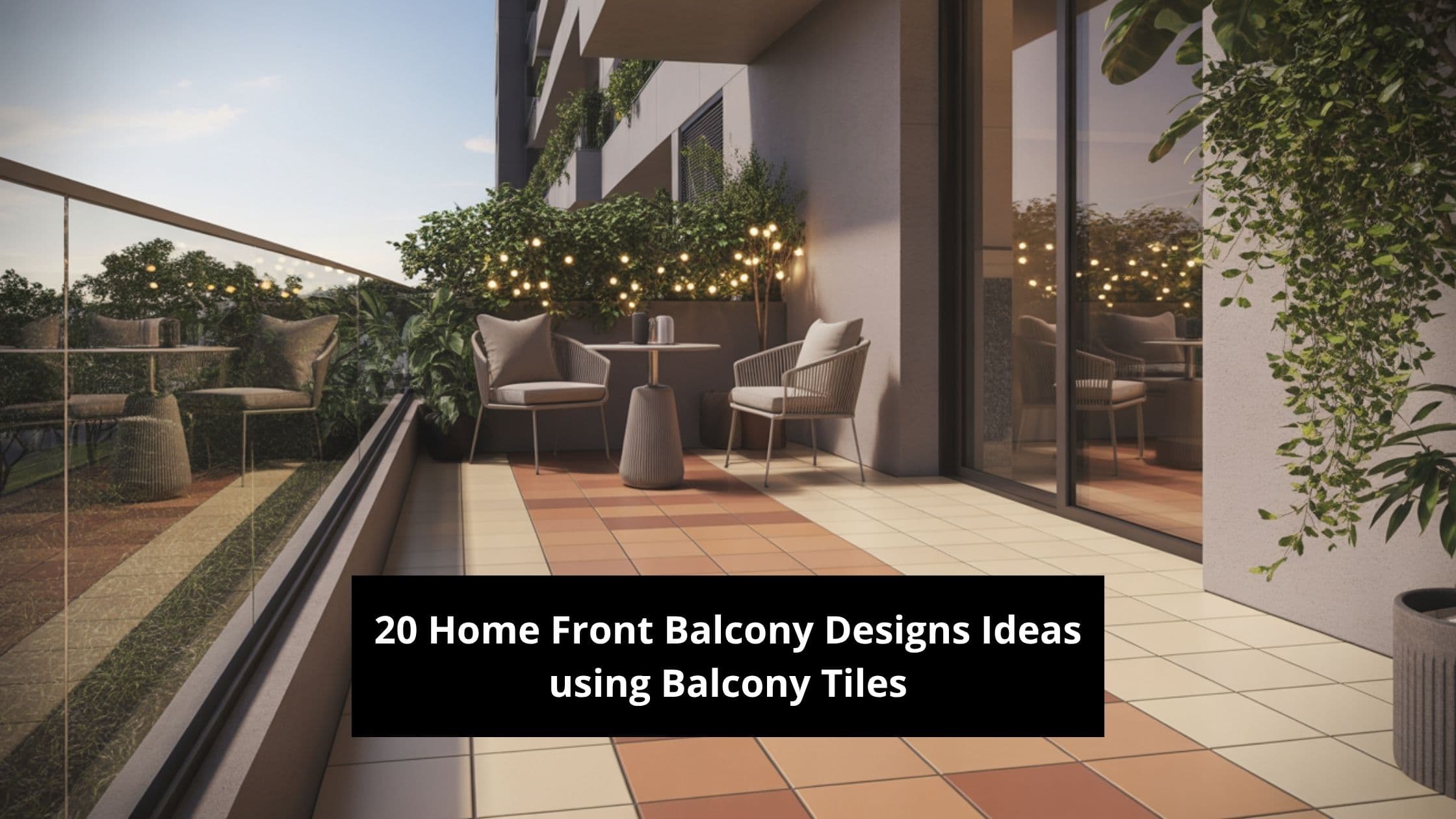 20 Home Front Balcony Designs Ideas using Balcony Tiles