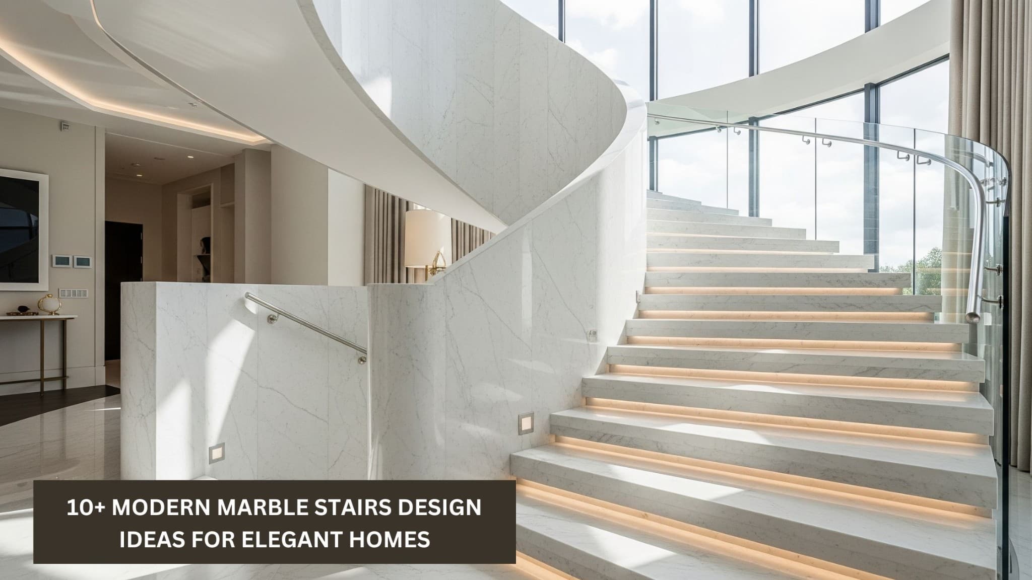10+ Modern Marble Stairs Design Ideas for Elegant Homes
