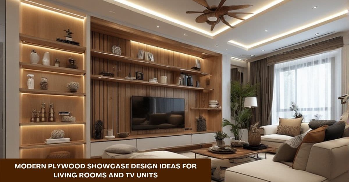 10 Modern Plywood Showcase Design Ideas for Living Rooms and TV Units