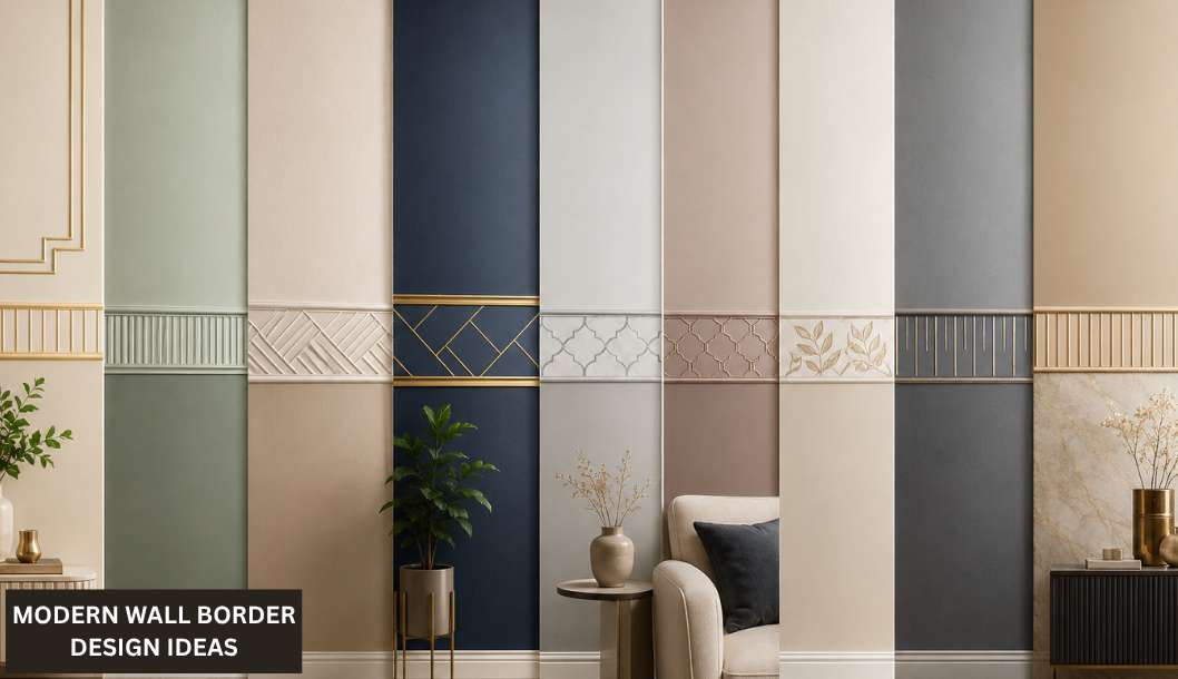10 Modern Wall Border Design Ideas with Elegant Colour Choices