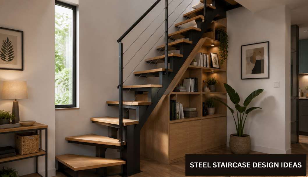 12 Steel Staircase Design Ideas That Maximise Space