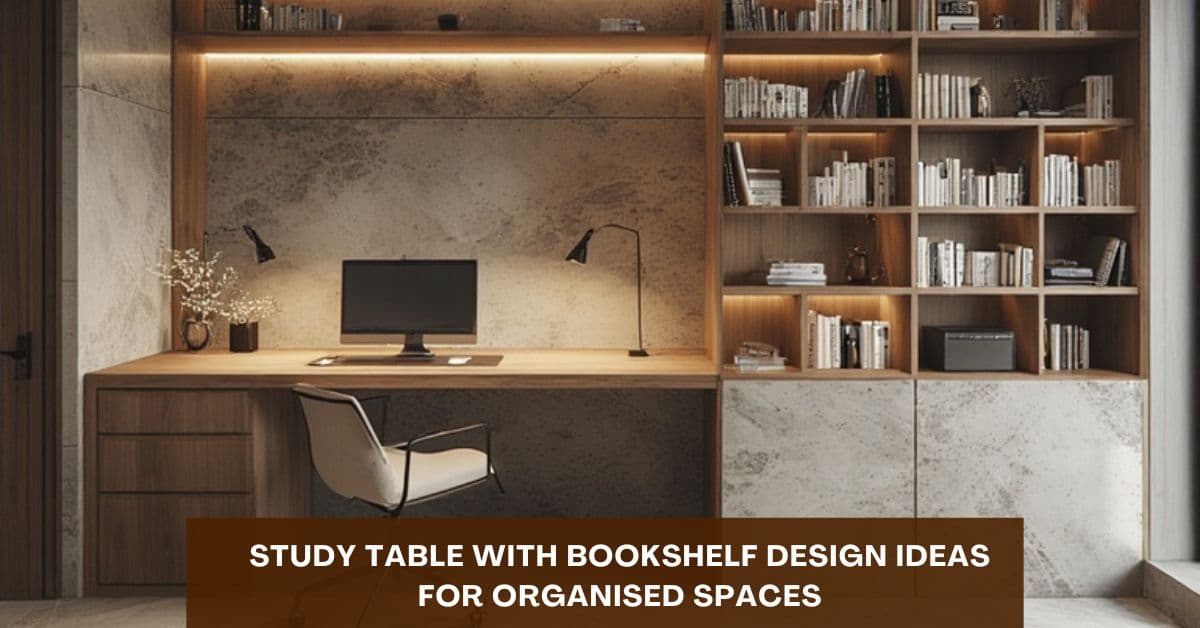 10 Study Table with Bookshelf Design Ideas for Organized Spaces