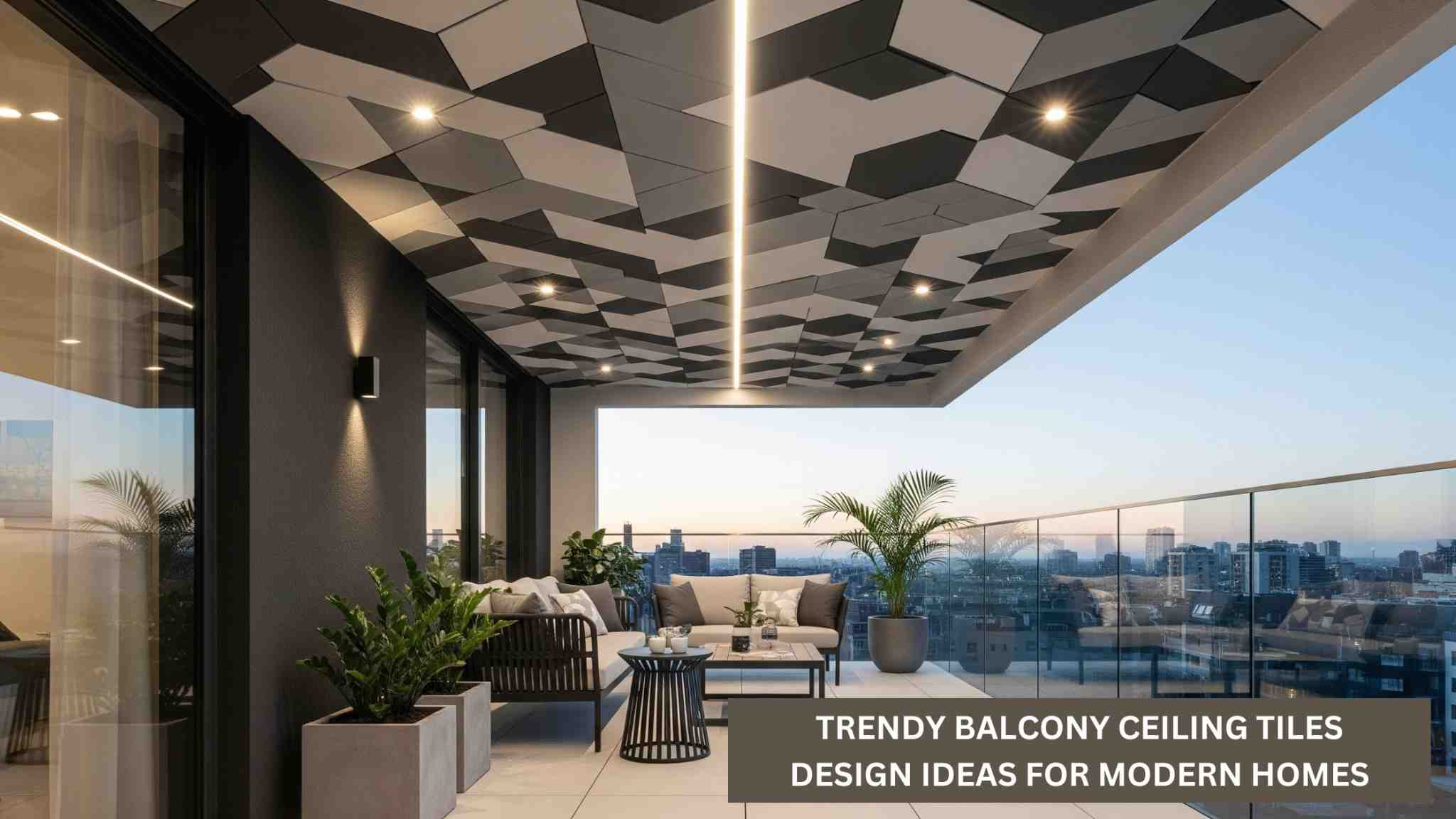 Trendy Balcony Ceiling Tile Design Ideas for Modern Outdoors