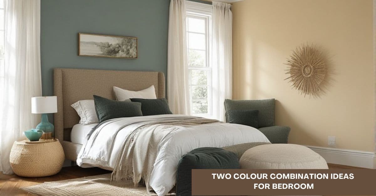 10 Two Colour Combination Ideas for Bedroom