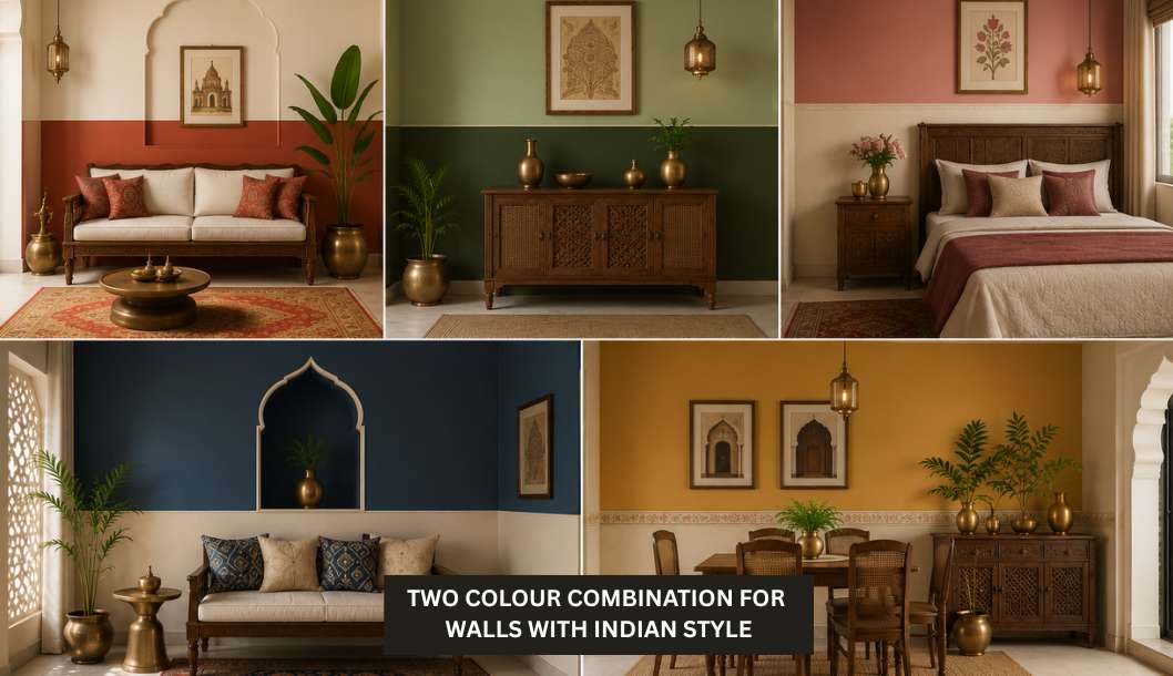 15 Two Colour Combination for Walls with Indian Style