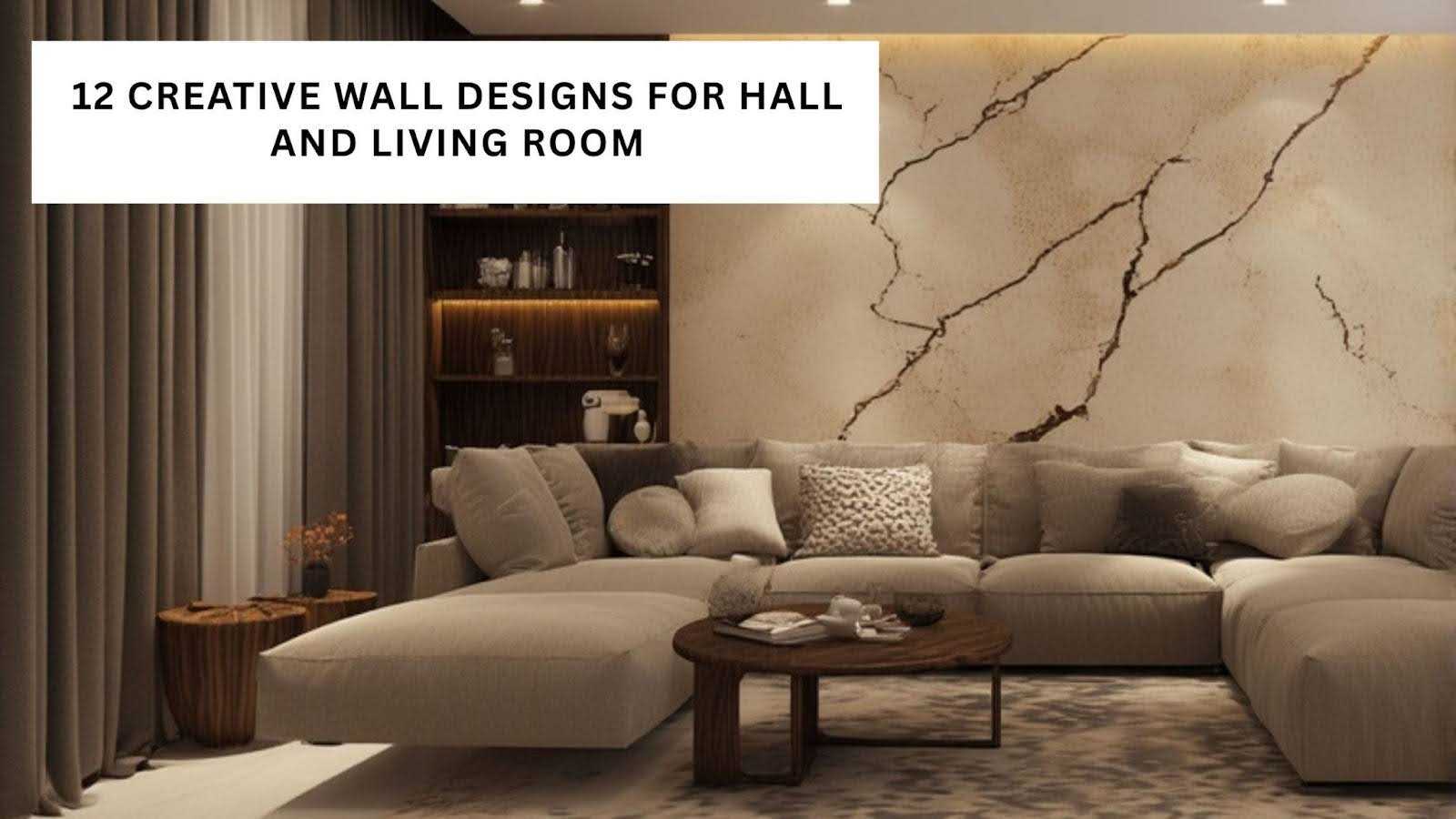 12 Creative Wall Design for Hall & Living Room