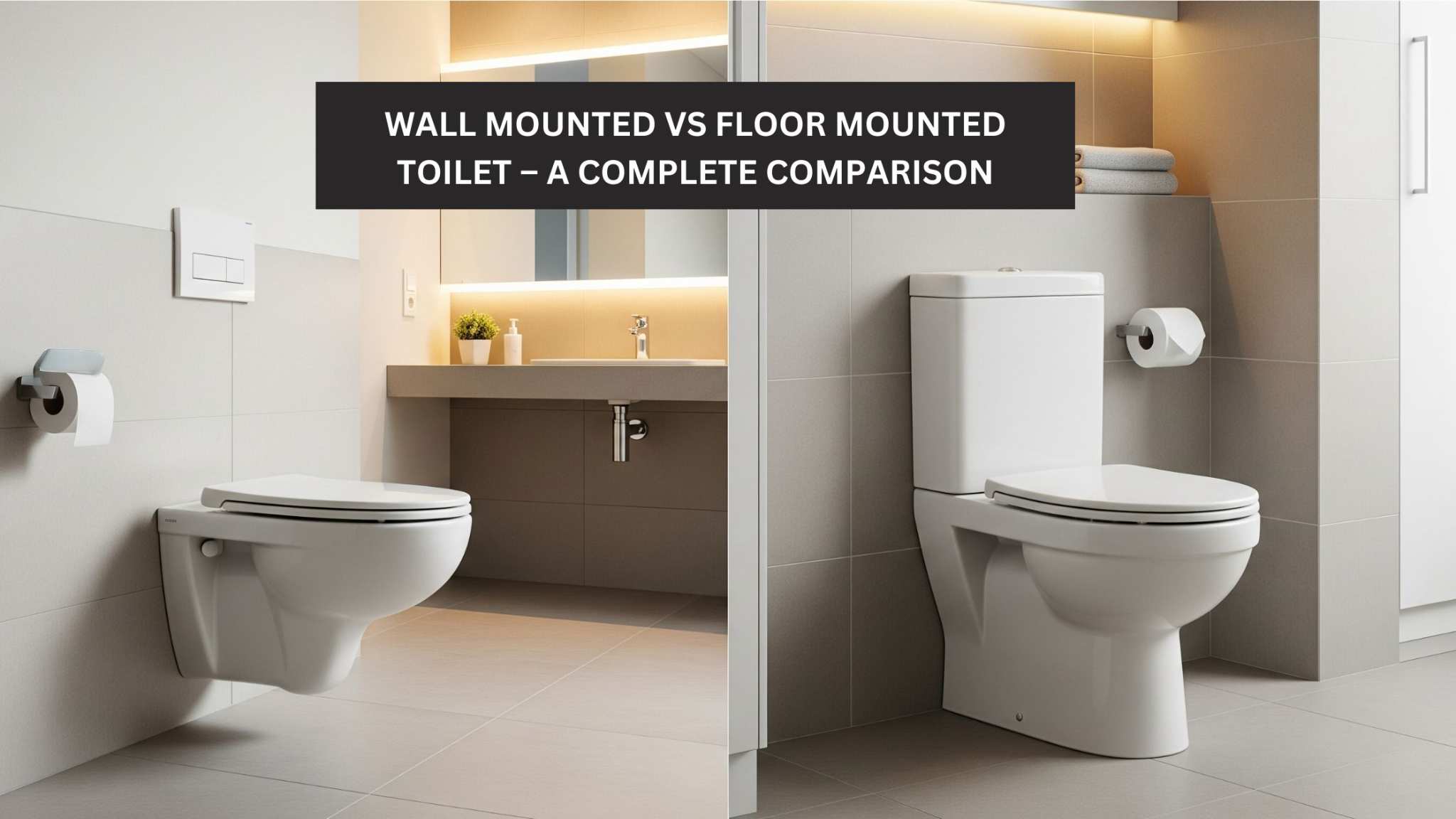 Wall Mounted vs Floor Mounted Toilet – A Complete Comparison