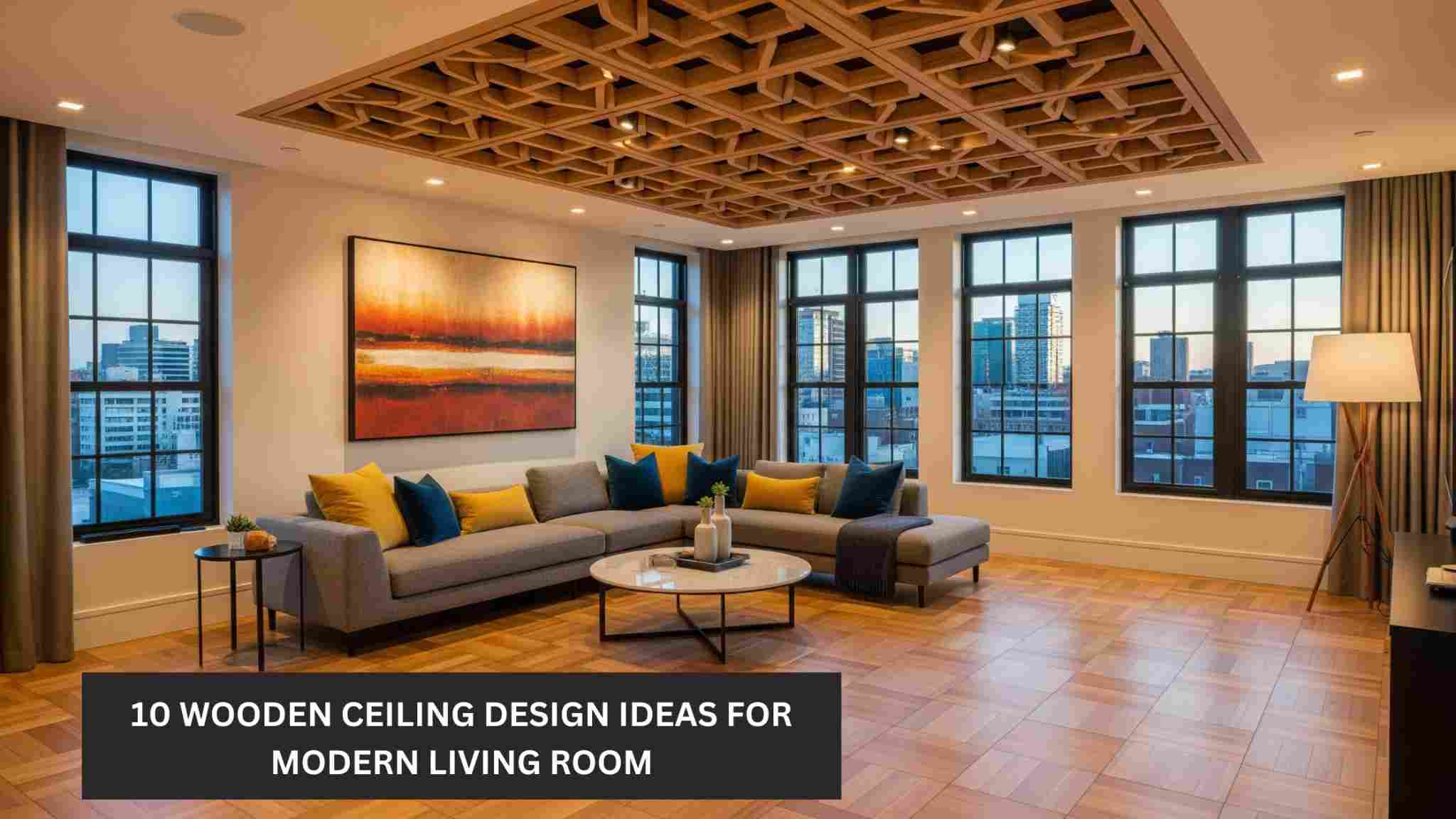 10 Wooden Ceiling Design Ideas for Modern Living Room