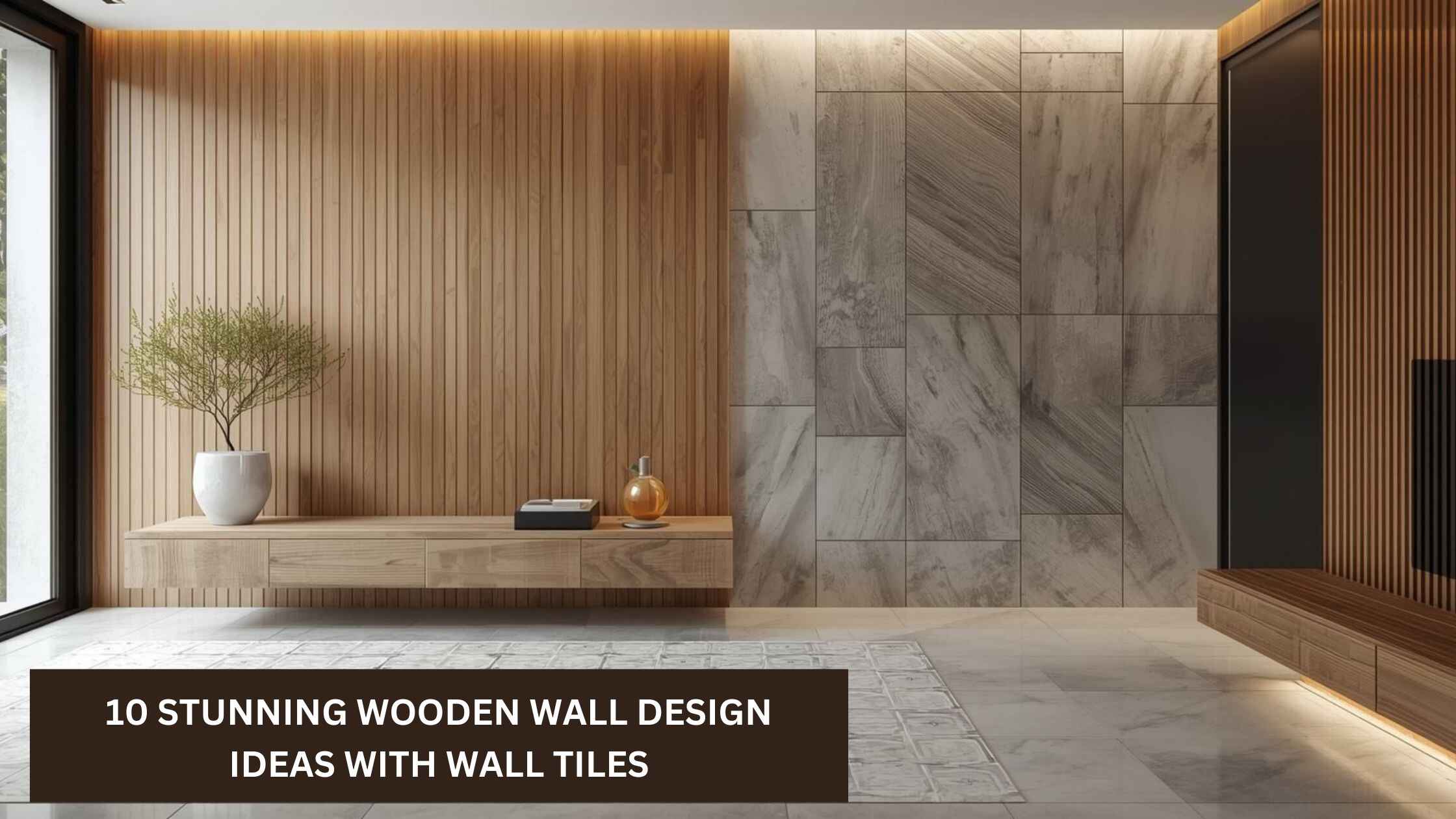10 Stunning Wooden Wall Design Ideas with Wall Tiles
