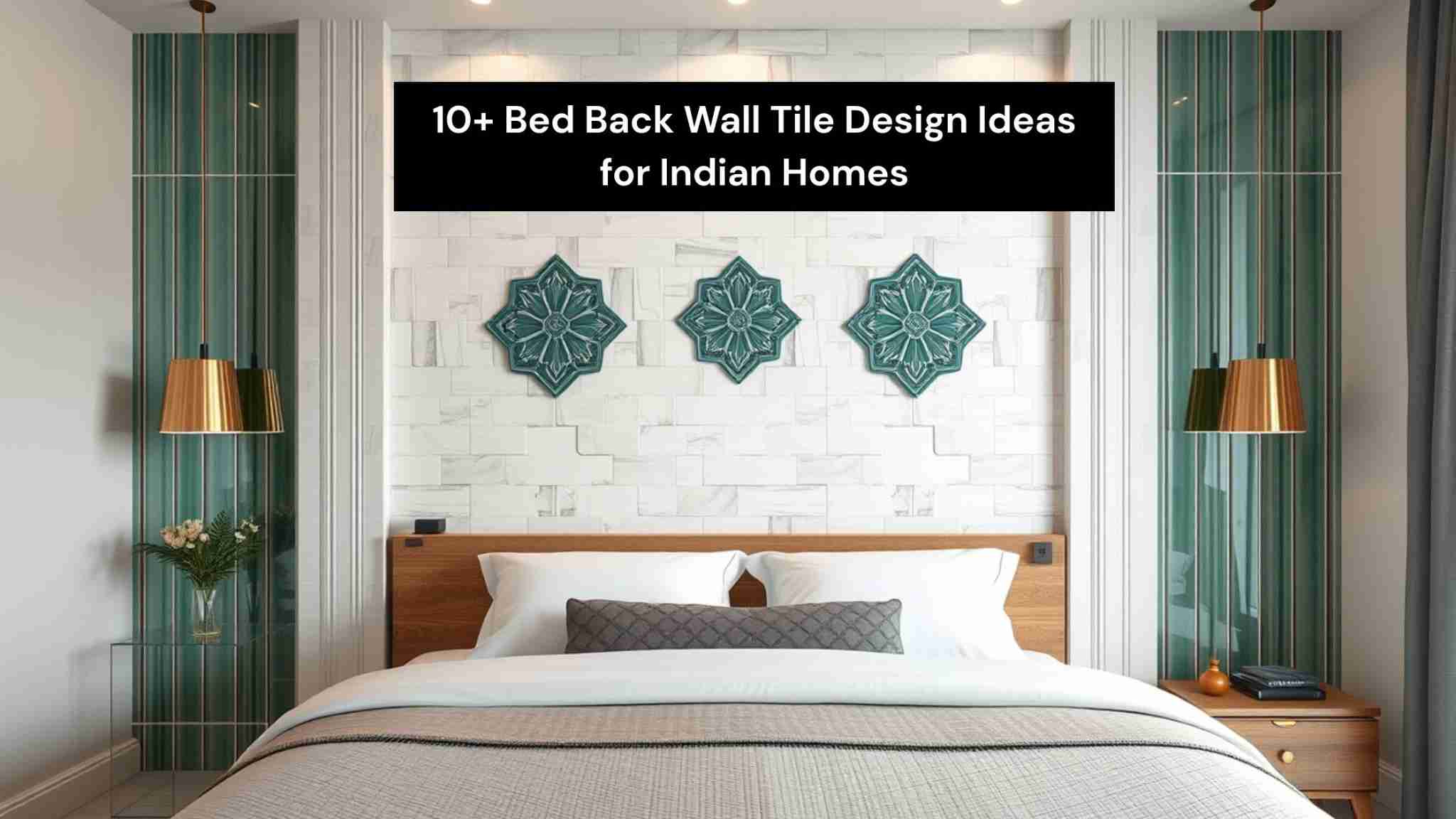 10+ Bed Back Design Ideas with Stylish Wall Tiles