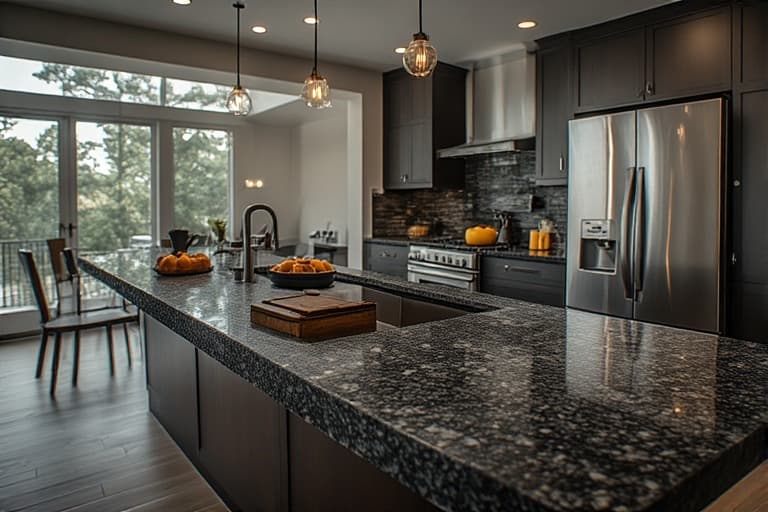 10 Stunning Black Granite Kitchen Platform Designs for Modern Homes