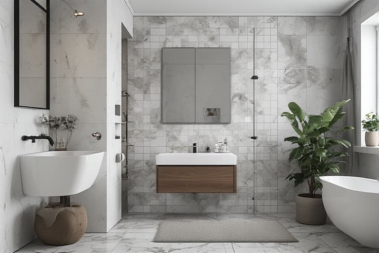 15 Stunning Grey and White Bathroom Tile Ideas for Modern Homes