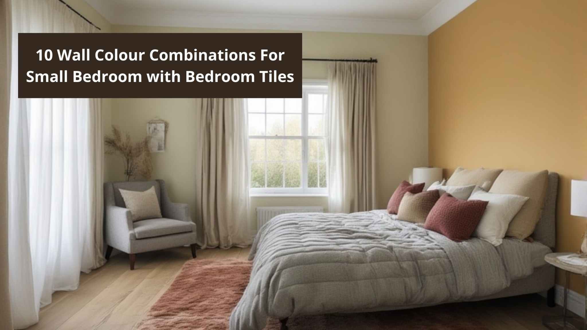 10 Wall Colour Combinations For Small Bedroom with Bedroom Tiles