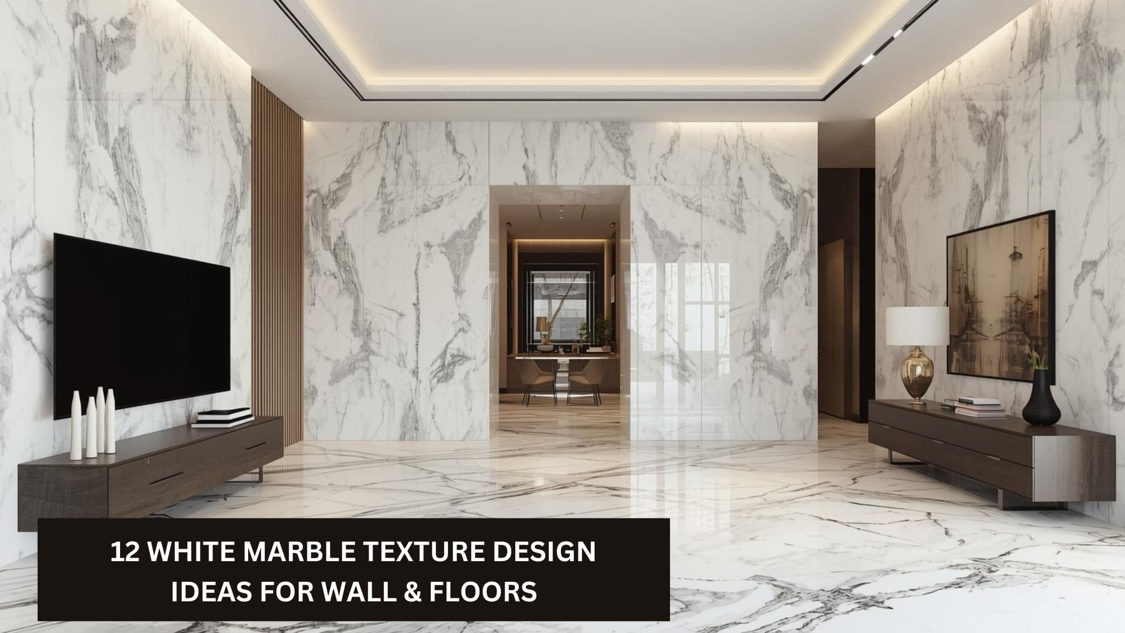 12 White Marble Texture Design Ideas for Wall & Floors