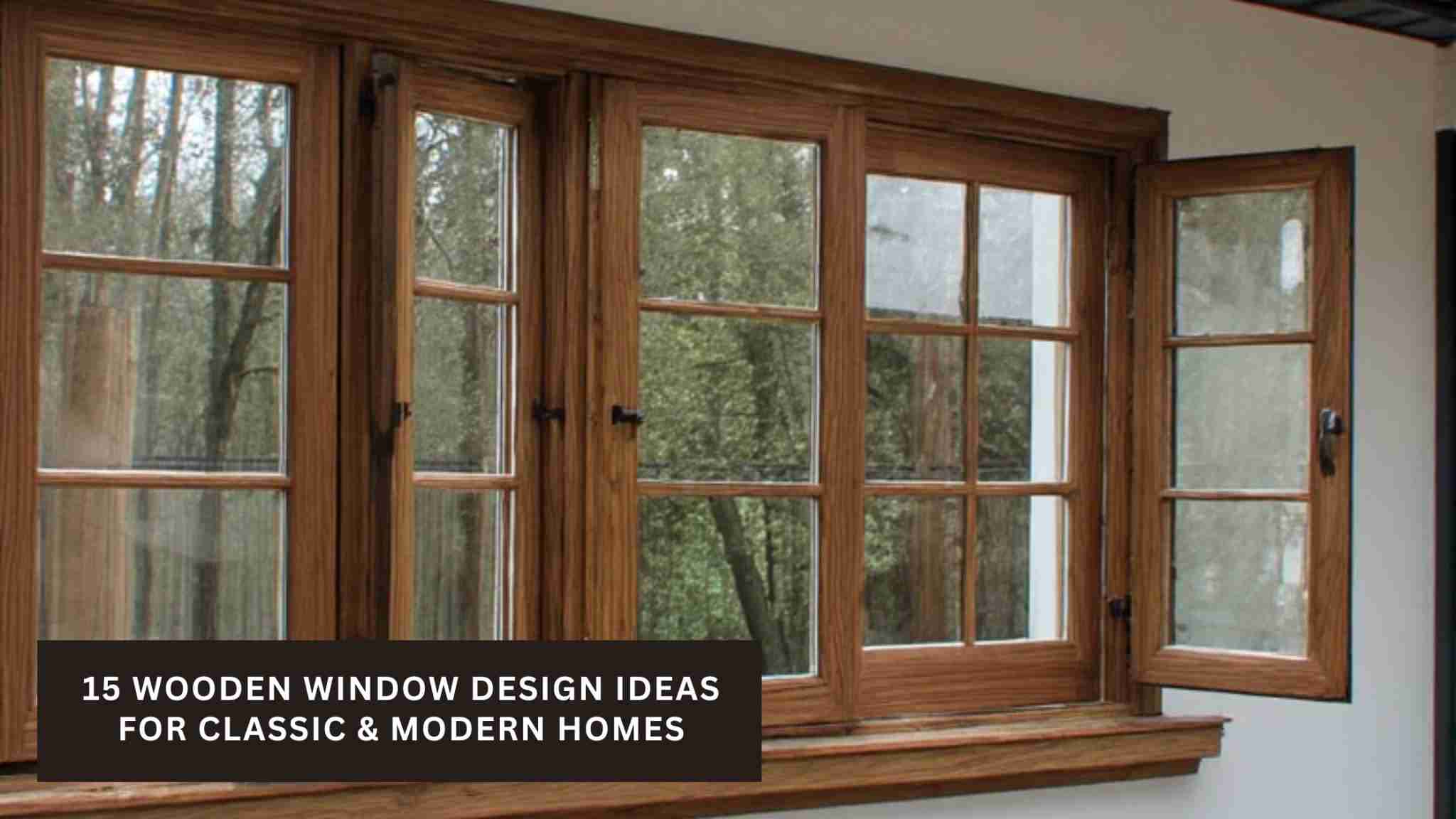 15 Wooden Window Design Ideas for Classic & Modern Homes