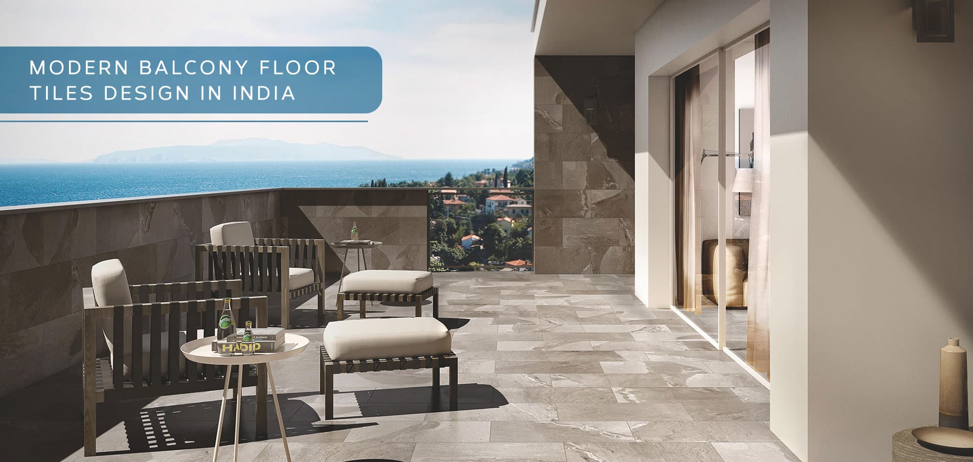 Modern Balcony Tiles Designs for Floor and Wall In India
