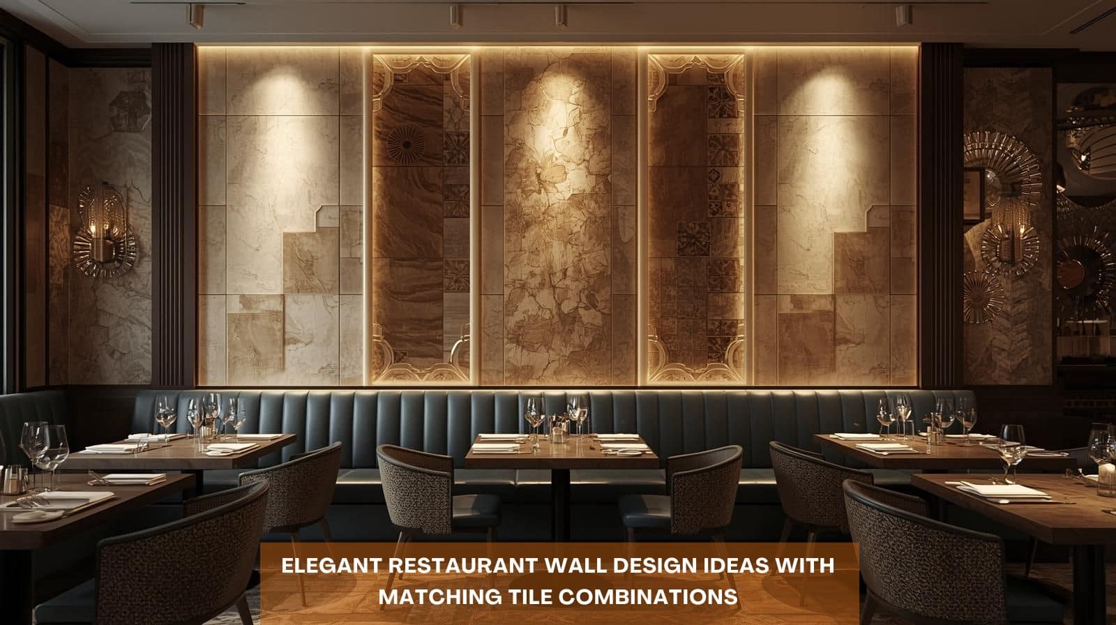 10+ Elegant Restaurant Wall Design Ideas with Matching Tile Combinations