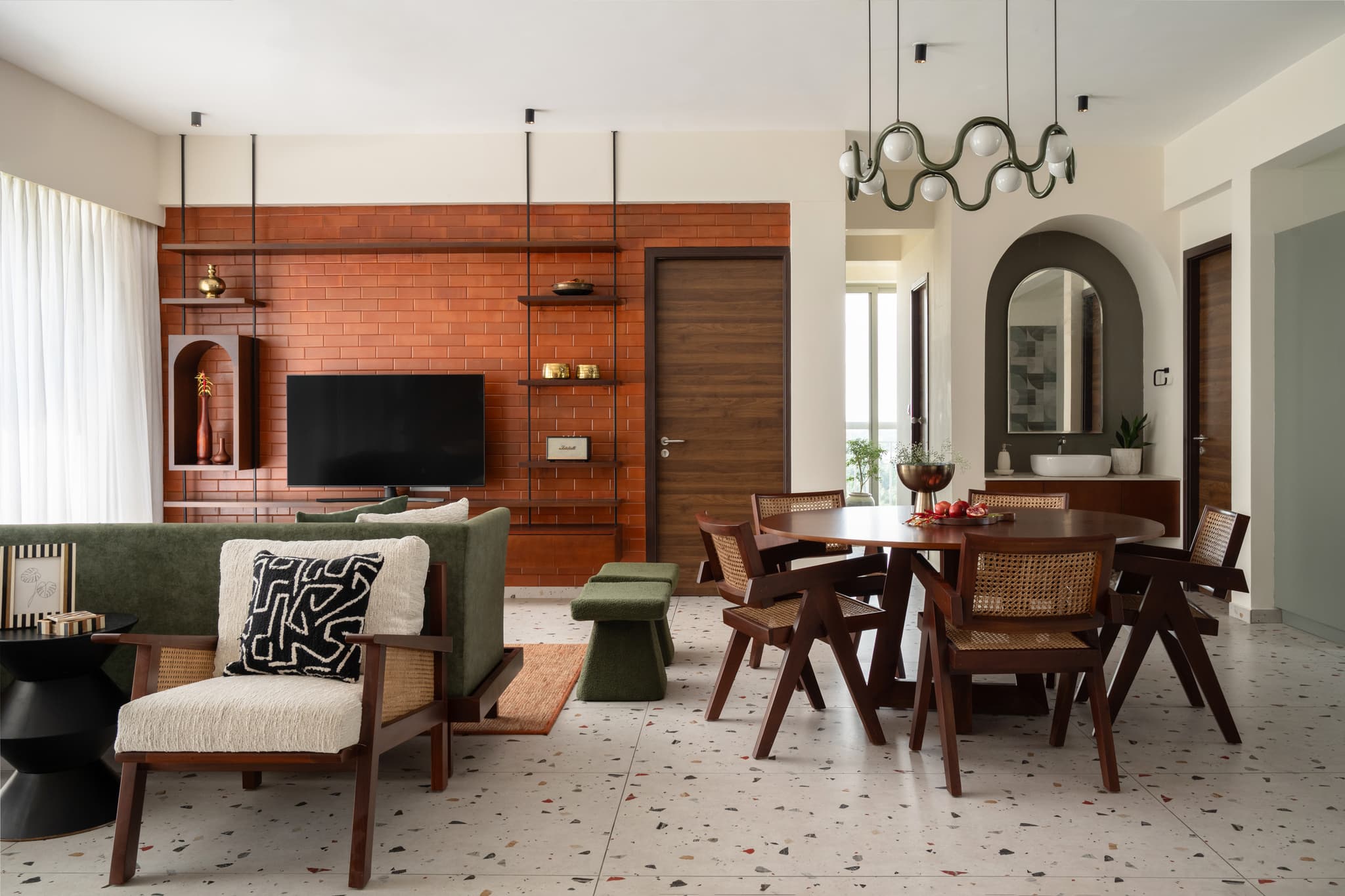 Inspired by the purity of a lotus and shaped by thoughtful design, this space stands as a gentle dialogue between nature’s calm rhythm and the soulful craftsmanship of architecture Tiles